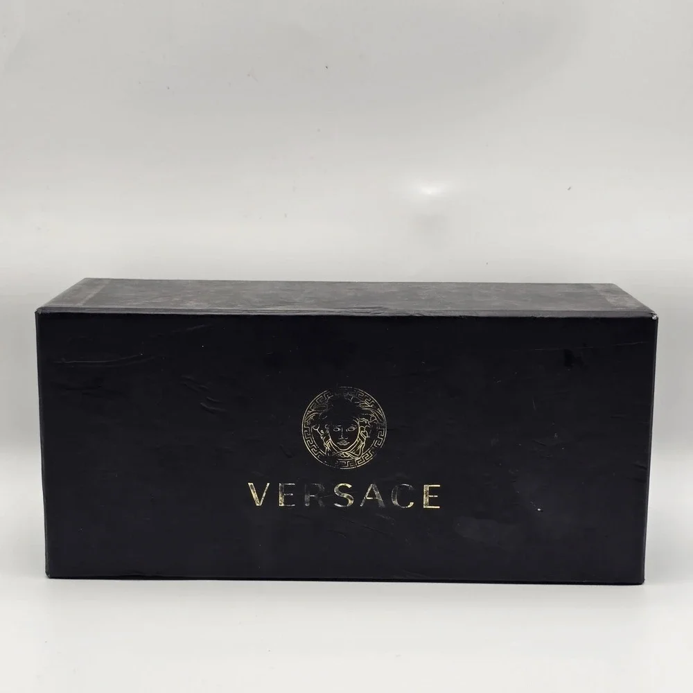 Versace VE4425U 314/87 White Gold Medusa Shield Sunglasses 53mm Italy NWOT